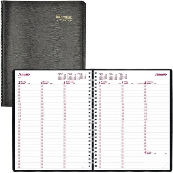 Brownline Planner, Weekly, Bk REDCB950BLK